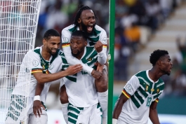 شادی بازیکنان کامرون در جام ملت های آفریقا