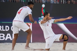 بازیکنان تیم فوتبال ساحلی ایران در جام جهانی امارات