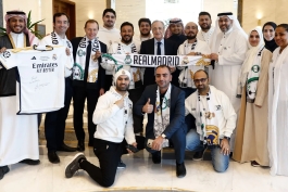 فلورنتینو پرز و هواداران رئال مادرید در عربستان