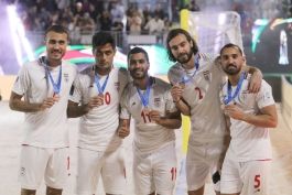 گزارش تصویری از مدال برنز درخشان تیم ملی فوتبال ساحلی ایران