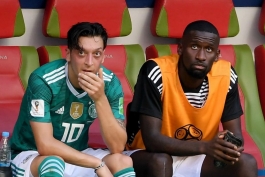 مسوت اوزیل و آنتونیو رودیگر در اردوی تیم ملی آلمان