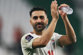 عکس از سامان قدوس بازیکن تیم ملی ایران در جام ملت های آسیا ۲۰۲۳