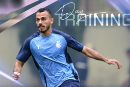 ابوالفضل جلالی دفاع چپ استقلال در تمرینات این باشگاه پیش از بازی با گل گهر