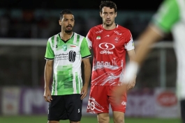 گئورگی گولسیانی مدافع پرسپولیس و تیم ملی گرجستان - محمدجواد محمدی مهاجم خیبر خرم آباد - لیگ برتر فوتبال ایران