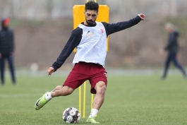 امید عالیشاه در تمرینات باشگاه پرسپولیس