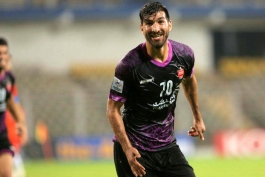 شهریار مغانلو مهاجم پرسپولیس در دیدار برابر گوا هند