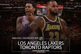 لس انجلس لیکرز - تورنتو رپترز - بسکتبال NBA