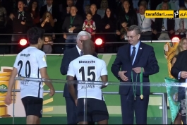 مراسم اهدای جام و جشن قهرمانی آینتراخت فرانکفورت در جام حذفی آلمان