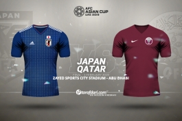 پیش بازی-پوستر اختصاصی-تیم ملی قطر-تیم ملی ژاپن-جام ملت های آسیا