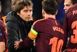 Antonio Conte - Lionel Messi - چلسی - بارسلونا