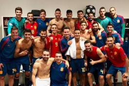 رختکن اسپانیا-پیروزی اسپانیا مقابل کرواسی