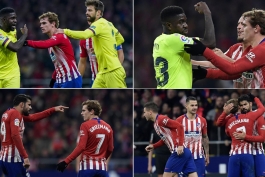 مهاجم-فرانسه-برزیل-اتلتیکو مادرید-مدافع-بارسلونا-COSTA-UMTITI-GRIEZMANN