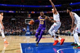 ورزش جهان-بسکتبال NBA-دیدار فیلادلفیا سونی سیکسرز و لس آنجلس لیکرز