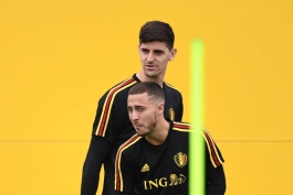 hazard - courtois - Belgium - تیم ملی بلژیک