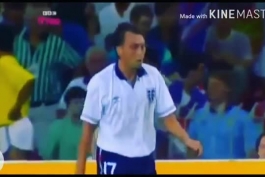 ماندگارترین صحنه داوری تاریخ جام جهانی؛ سوت پایان بازی عجیب ادگاردو کودِسال داور مکزیکی در بازی انگلیس - کامرون جام جهانی 90 + گل های بازی 