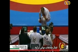 خلاصه کشتی علیرضا حیدری وسعید مرتضی علیف درجهانی آنکارا باگزارش هادی عامل (یک دست یک پای استثنایی علی اف برروی حیدری )