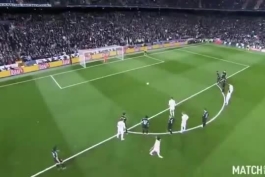 cr7..وقتی قبل شوت کریس توپ از جاش بلند میشه😐😐