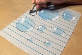  کشیدن آب به صورت سه بعدی تنها با یک مداد