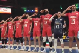 احترام نظامی تیم ملی والیبال ایران در لیگ ملت‌های والیبال ۲۰۲۵