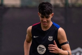 مارک برنال در تمرینات بارسلونا