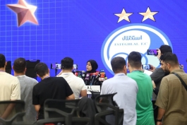 ساعده سیما سخنگوی استقلال در نشست خبری
