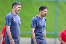 وحید هاشمیان- کریم باقری- تمرین پرسپولیس- لیگ برتر ایران