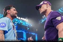 جان سینا و سی ام پانک در شوی کشتی کج اسمکدان از WWE
