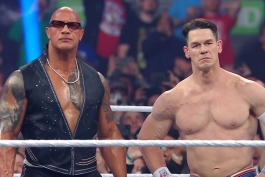 دواین «د راک» جانسون و جان سینا از ستارگان هالیوود، کشتی کج و WWE در رویداد الیمینیشن چمبر 2025