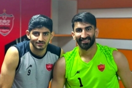 عکس از علیرضا بیرانوند و مهدی ترابی بازیکنان سابق پرسپولیس