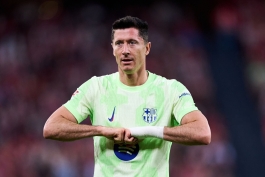 روبرت لواندوفسکی در پیراهن دوم بارسلونا در فصل ۲۵-۲۰۲۴