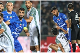 زبیر نیکنفس هافبک استقلال تهران - محمدحسین مرادمند مدافع میانی استقلال تهران - لیگ برتر ایران