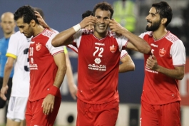 عیسی آل کثیر مهاجم پرسپولیس تهران - بشار رسن هافبک عراقی پرسپولیس - بازی پرسپولیس و پاختاکور لیگ قهرمانان آسیا - لیگ برتر ایران