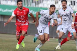 محمدامین کاظمیان بازیکن آلومینیوم اراک در مقابل پرسپولیس تهران