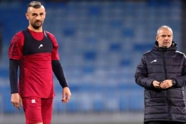 سردار دورسون مهاجم ترک پرسپولیس و اسماعیل کارتال سرمربی ترک تبار پرسپولیس تهران - لیگ برتر ایران