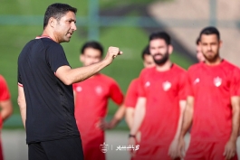 وحید هاشمیان سرمربی پرسپولیس در تمرینات پرسپولیس تهران در کشور ترکیه - بازیکن سابق بایرن مونیخ و بوخوم و هانوفر آلمان - لیگ برتر ایران