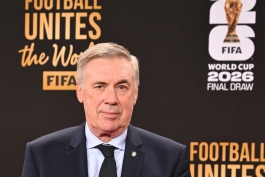 کارلو آنچلوتی در مراسم قرعه‌کشی جام جهانی ۲۰۲۶