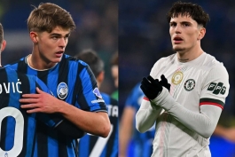 الخاندرو گارناچو و شارل دکتلار در بازی آتالانتا - چلسی