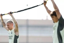 گونزالو گارسیا و فرانکو ماستانتونو در تمرینات رئال مادرید