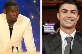کریستیانو رونالدو و پل پوگبا در مراسم گلوب ساکر