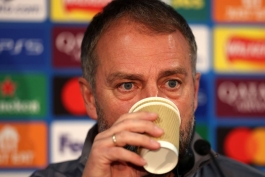 هانسی فلیک - سرمربی آلمانی بارسلونا در کنفرانس مطبوعاتی پیش از دیدار با چلسی 