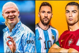 لیونل مسی - کریستیانو رونالدو - ارلینگ هالند 