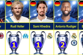 بازیکنان آلمانی فاتح لیگ قهرمانان اروپا - تونی کروس - سامی خدیرا - آنتونیو رودیگر - رودی فولر - فرانتس بکن باوئر