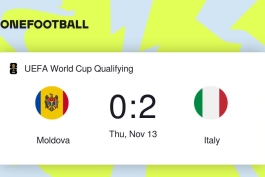 مولداوی ۰-2 ایتالیا - مقدماتی جام جهانی 2026