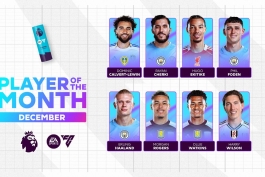 نامزدهای بهترین بازیکن ماه دسامبر 2025 لیگ برتر انگلیس