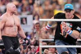 براک لزنر، ستاره کشتی کج و قهرمان سابق WWE و UFC و جان سینا، ستاره هالیوود و کشتی کج