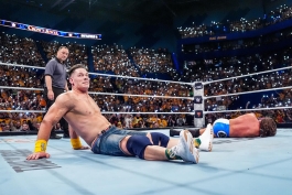  جان سینا برابر ای جی استایلز در رویداد کشتی کج کرون جول wwe