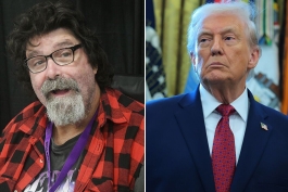 میک فولی، ستاره کشتی کج  و عضو تالار مشاهیر WWE ؛ دونالد ترامپ، رئیس جمهور آمریکا