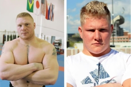 براک لزنر، ستاره کشتی کج و قهرمان سابق WWE و UFC و پارکر بوردو