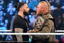 رومن رینز و براک لزنر، ستارگان کشتی کج و WWE در شوی اسمکداون