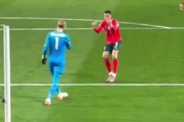 کریستیانو رونالدو در بازی مقابل ایرلند